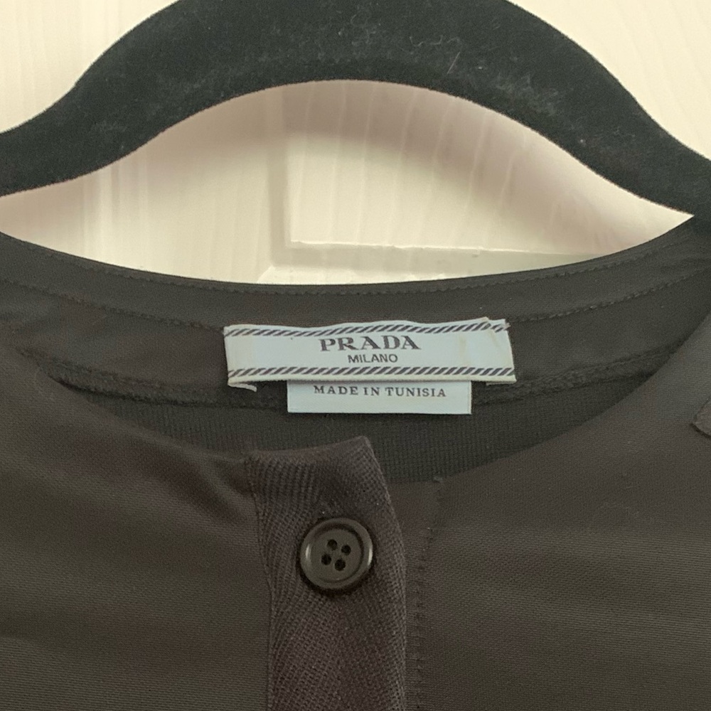Prada Authentic Jacket: Black Polyester, Crewneck… - image 3